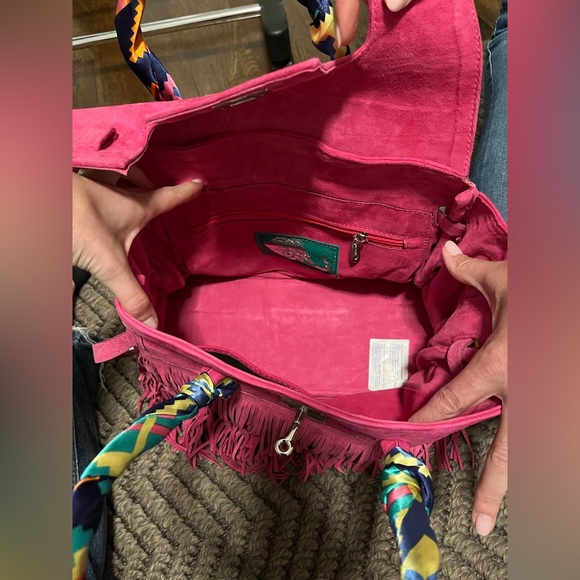 Alkimya Funky Pink Suede Tote - Picture 6 of 9